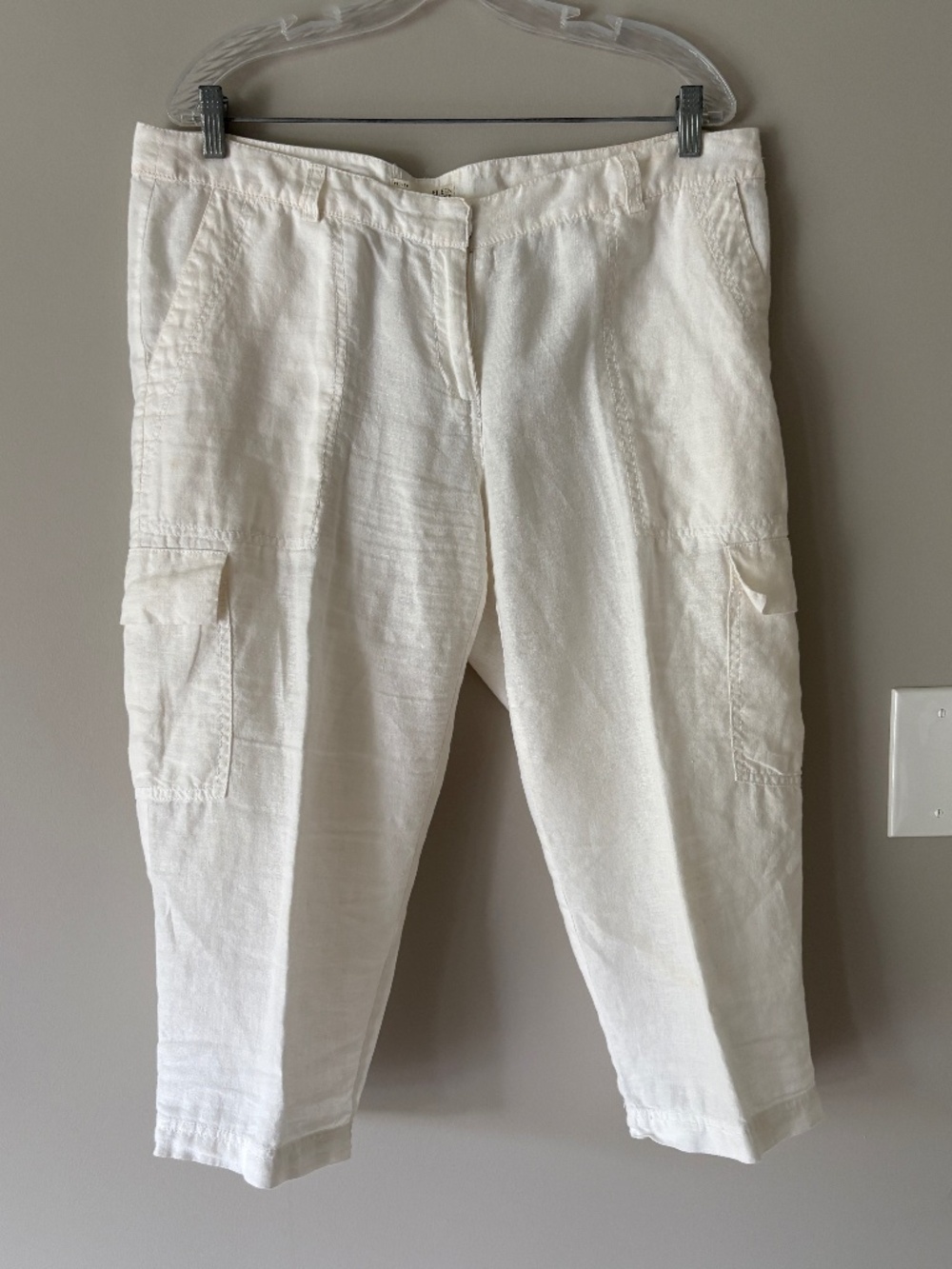 Eileen Fisher organic linen capri pants size 14P
